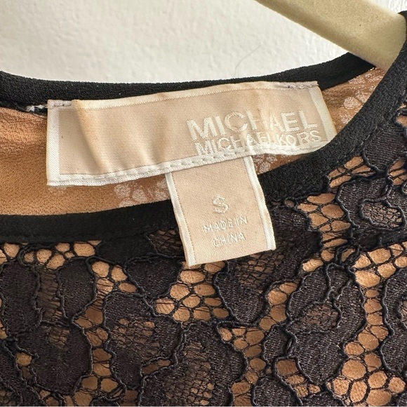 Michael Kors Leopard Corded Lace slong sleeves black Mini Dress - Picture 6 of 6